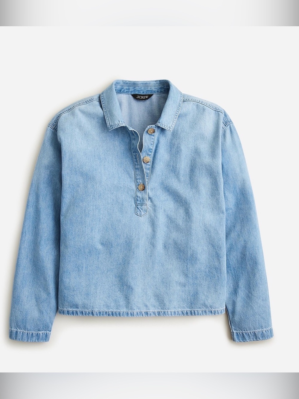 J.Crew Chambray Popover Shirt , size Small - Picture 2 of 10